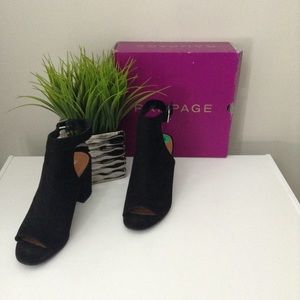 Rampage VEDA Black Ankle Strap Heels